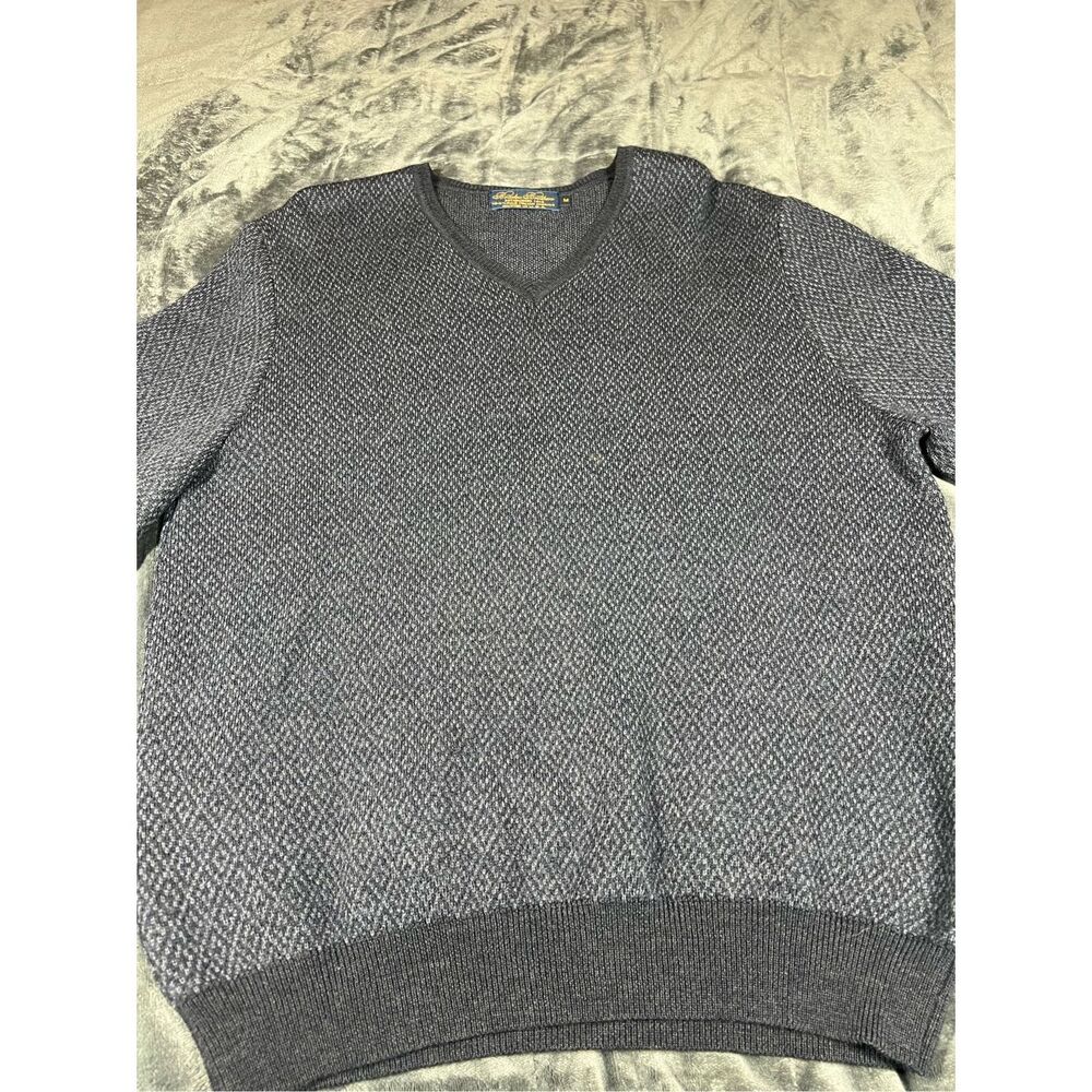 Brooks Brothers Blue Crewneck Sweater Textured Knit
